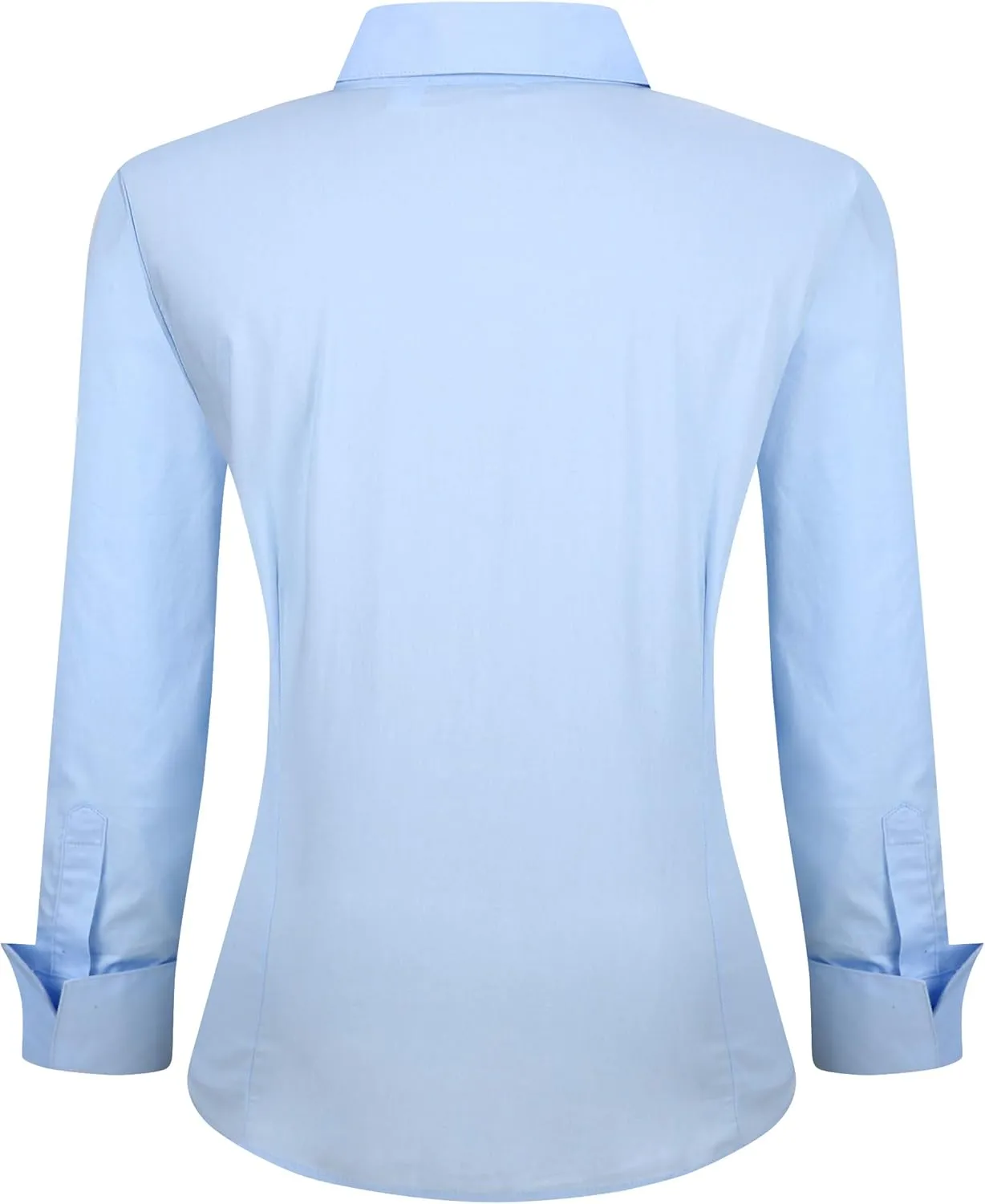Alex Vando Womens Dress Shirts Wrinkle Free Regular Fit Long Sleeve Stretch Work Shirt