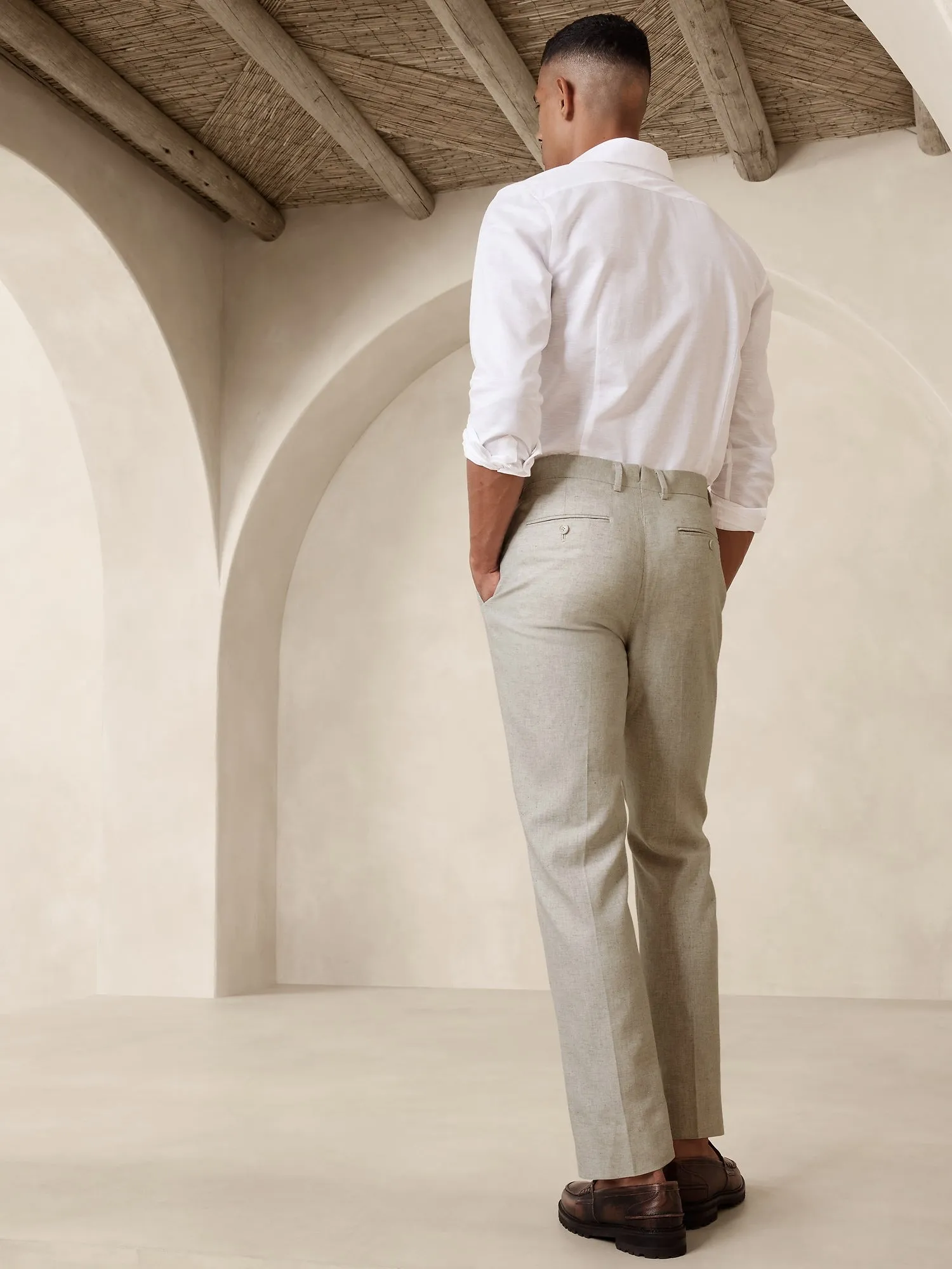 Arroyo Cotton-Linen Suit Pant