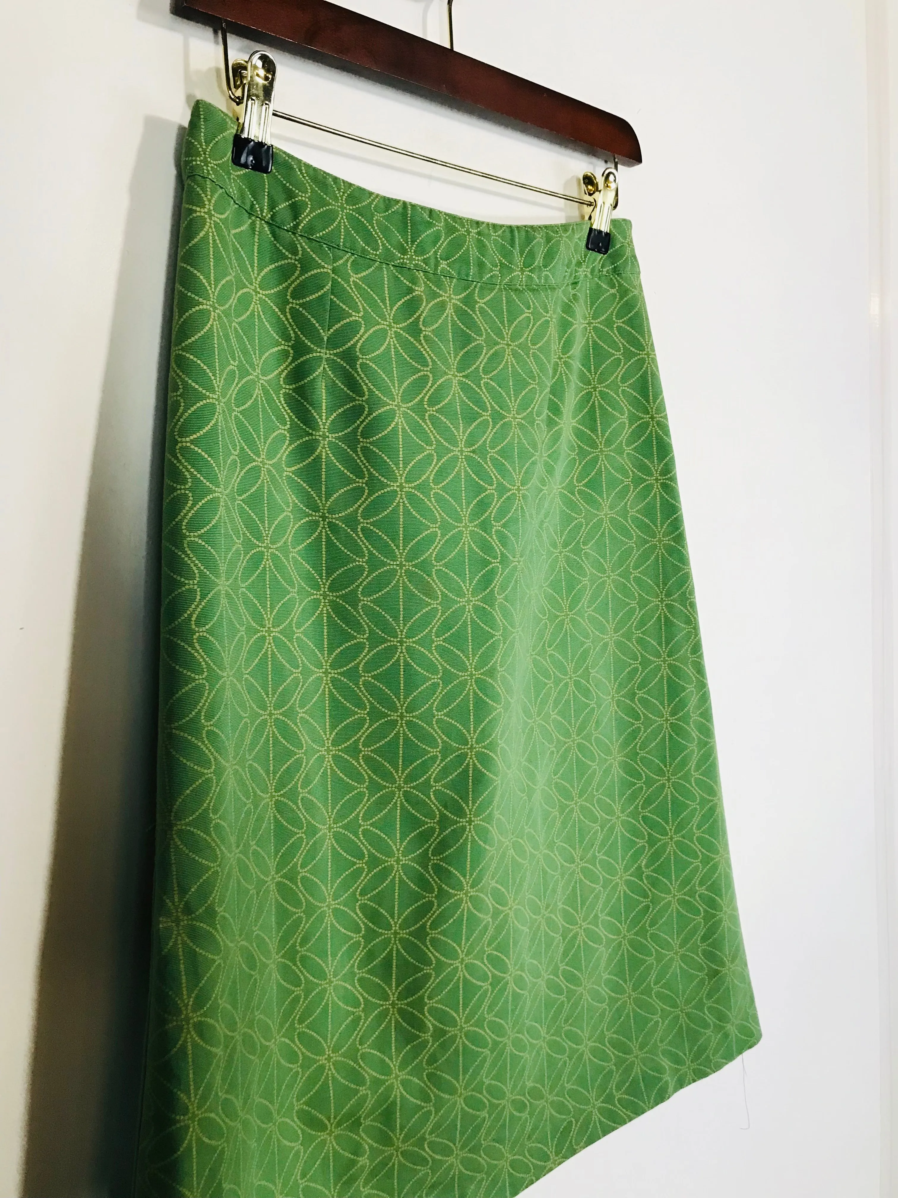 Boden Women's Midi A-Line Skirt | UK8 | Green