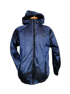 BOY SIZE 9 YEARS - NEXT UK, Soft Windbreaker Jacket, Blue, Hood, Zipper EUC B40