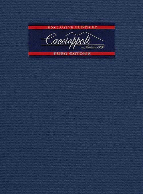 Caccioppoli Cotton Gabardine Lapis Blue Pants