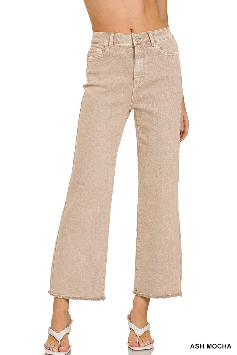 Cropped Stretch Cotton Pants