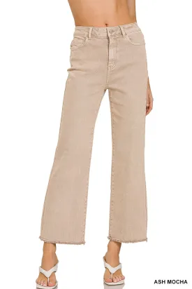 Cropped Stretch Cotton Pants