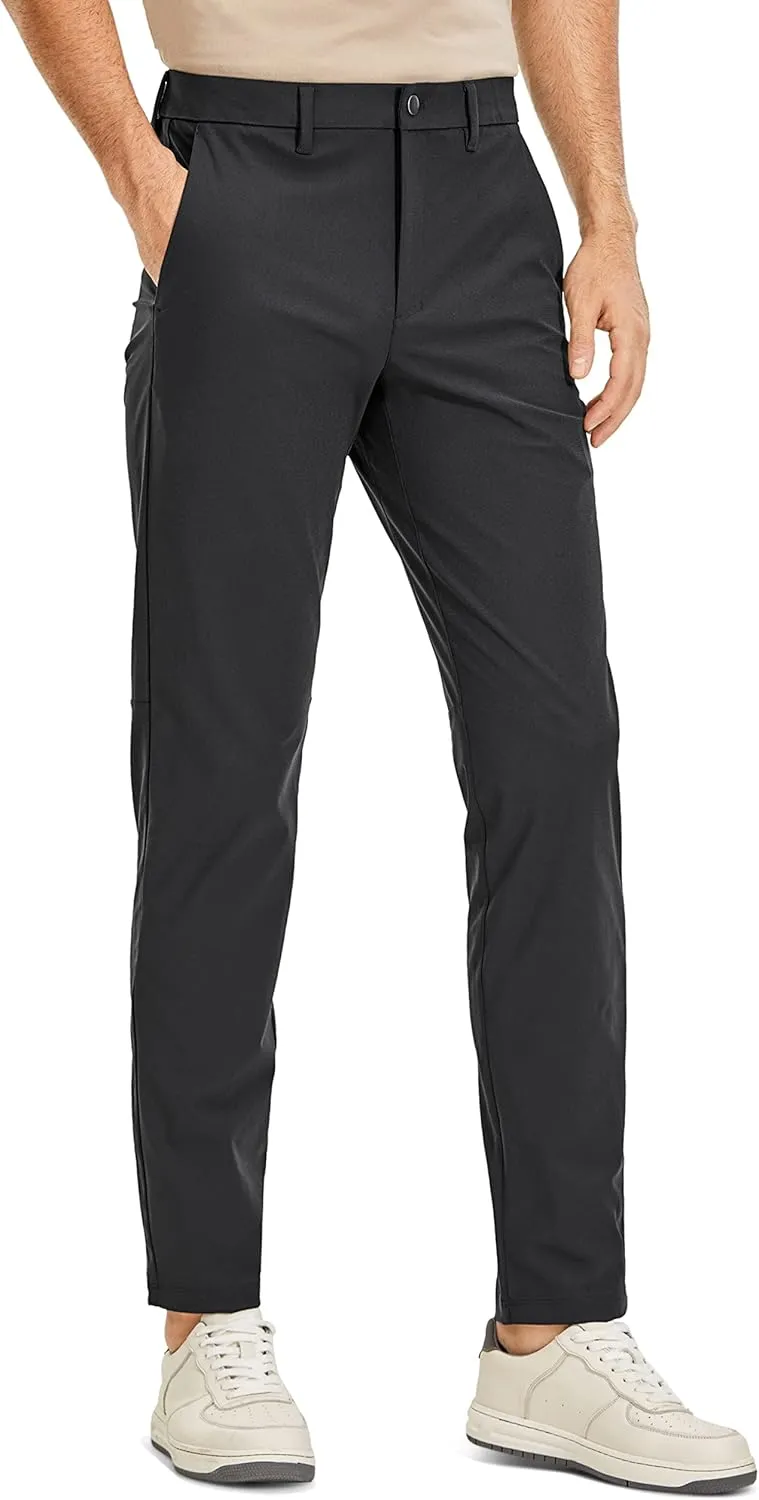 CRZ YOGA Men's All Day Comfy Golf Pants - 28"/30"/32"/34" Quick Dry Lightweight Work Casual Trousers with Pockets