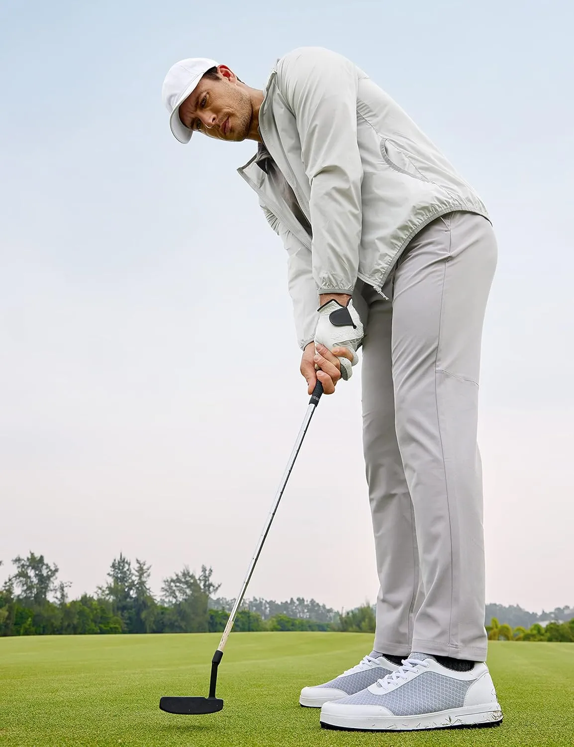 CRZ YOGA Men's All Day Comfy Golf Pants - 28"/30"/32"/34" Quick Dry Lightweight Work Casual Trousers with Pockets