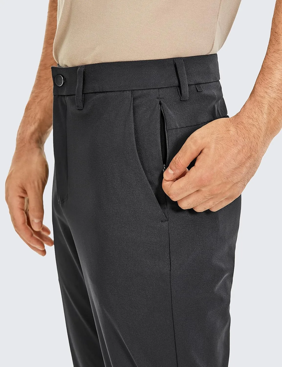 CRZ YOGA Men's All Day Comfy Golf Pants - 28"/30"/32"/34" Quick Dry Lightweight Work Casual Trousers with Pockets