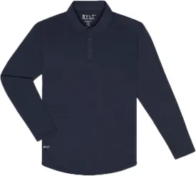 Drop-Cut Polo Long Sleeve Men's Shirt