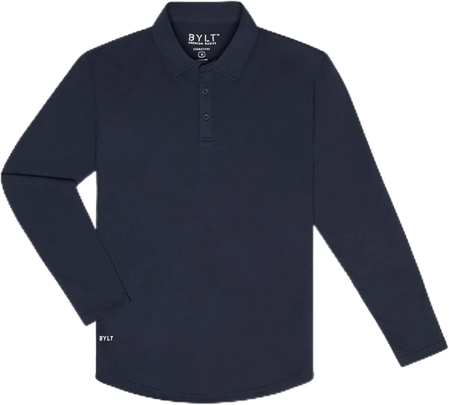 Drop-Cut Polo Long Sleeve Men's Shirt