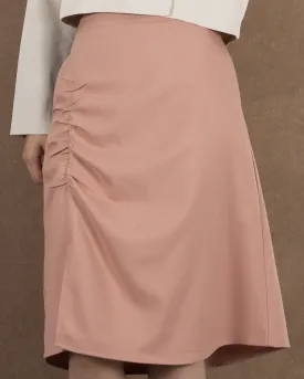 Erica Gathered A-Line Skirt (Pink)