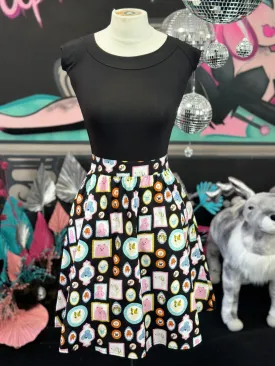 Framed Dogs A-Line Skirt