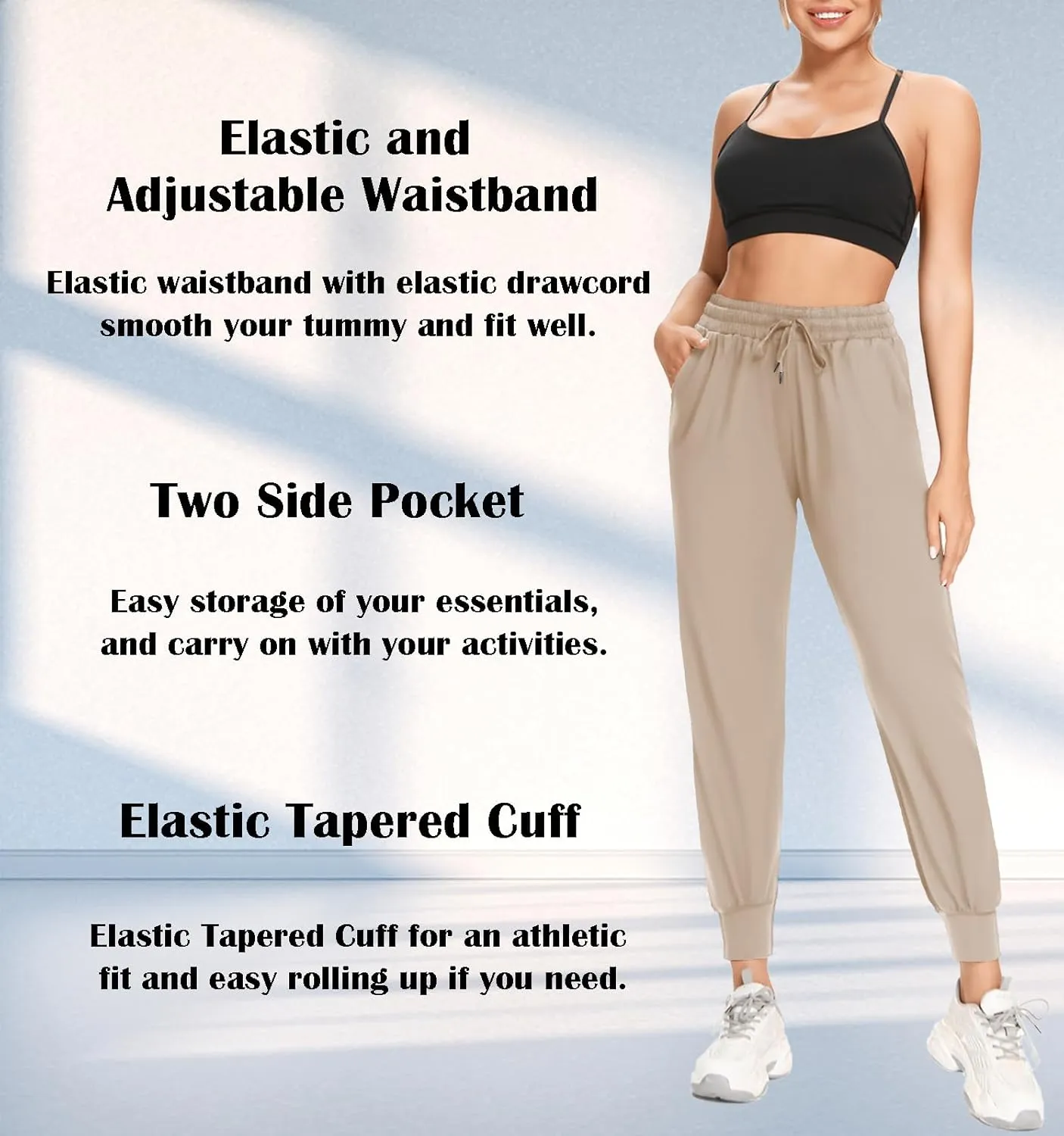 FULLSOFT Sweatpants for Women with Pockets-Womens Joggers Yoga Lounge Pants Relaxed-fit Leggings for Cycling Workout Running