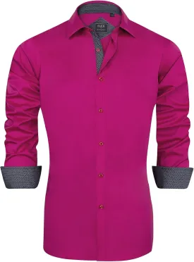 J.VER Men's Casual Long Sleeve Stretch Dress Shirt Wrinkle-Free Regular Fit Button Down Shirts