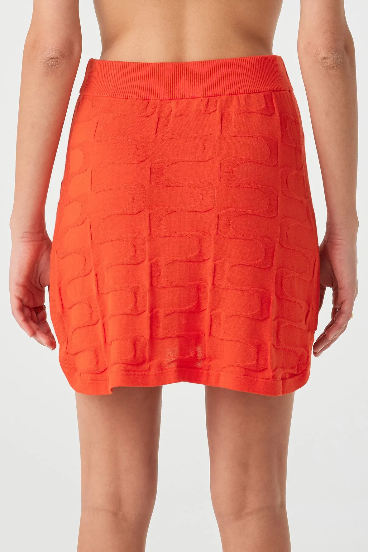 Lara Organic Cotton A-Line Mini Skirt - Hibiscus