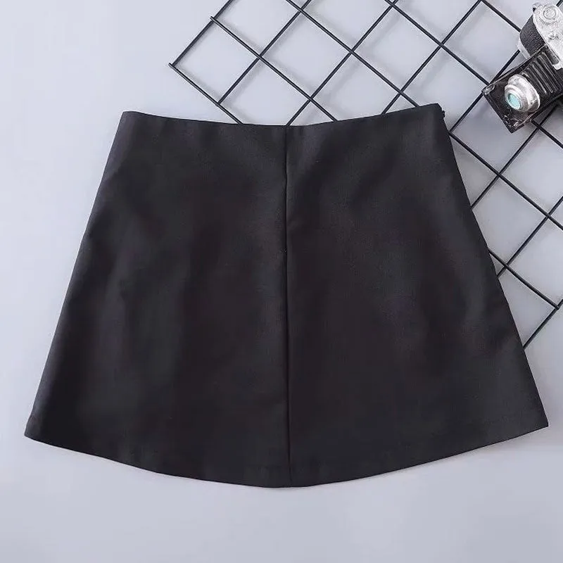 Low Waist Slit A-Line Skirt