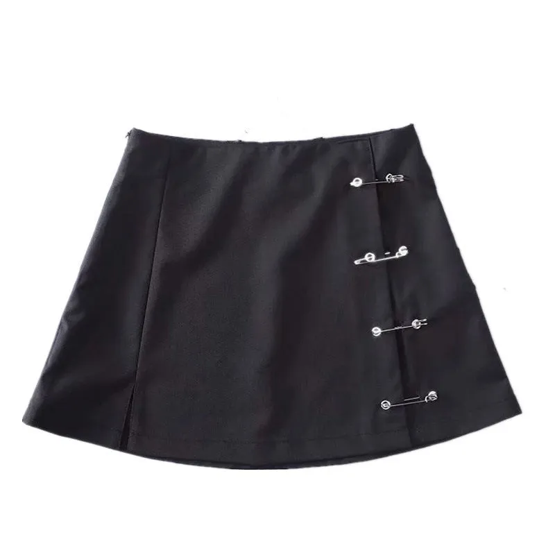Low Waist Slit A-Line Skirt
