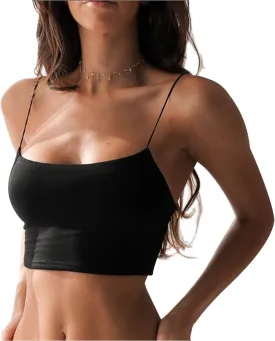 LuFeng Women's Crop Top Cami Camisole Summer Women Sexy Slim Sleeveless Backless Spaghetti Strap Tank Top