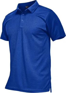 MAGCOMSEN Men's Polo Shirts Tactical UPF 50  Quick Dry Performance Short Sleeve Work Golf Shirts Lightweight Collared Pique