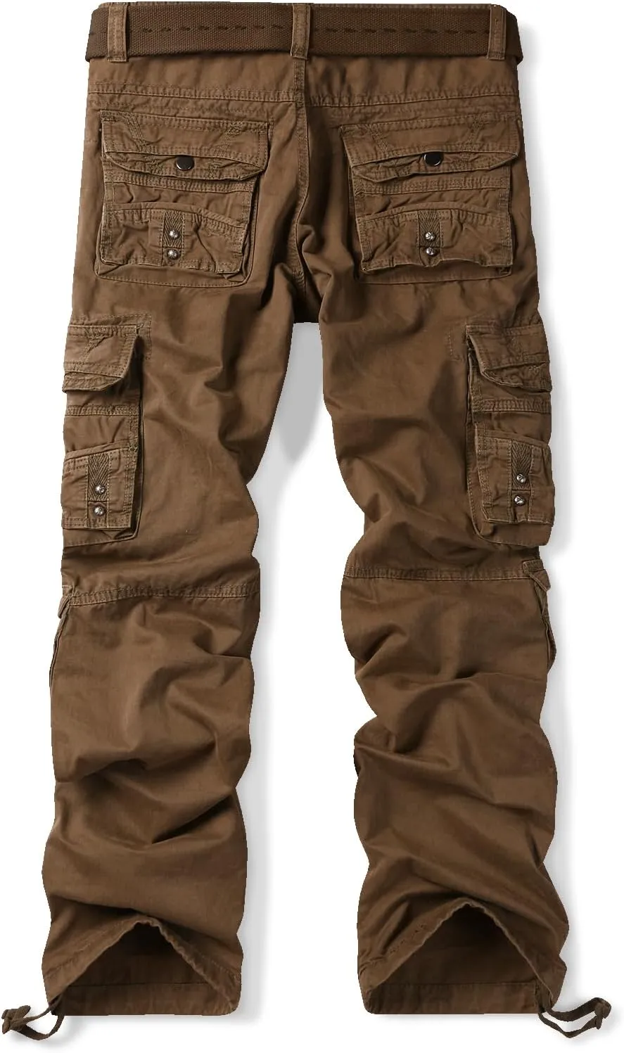 Men's Casual Cargo Cotton Relaxed Fit Tactical Outdoor Work Pants with Multi-Pockets
