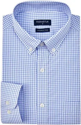 PASHARTUK Wrinkle Free Regular Fit Mens Button Down Shirts Long Sleeve Dress Shirts for Men