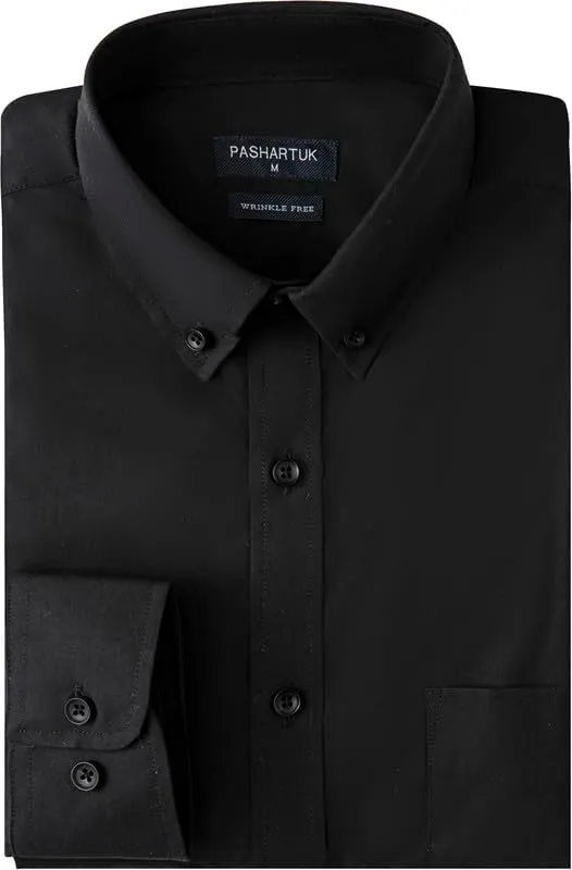 PASHARTUK Wrinkle Free Regular Fit Mens Button Down Shirts Long Sleeve Dress Shirts for Men