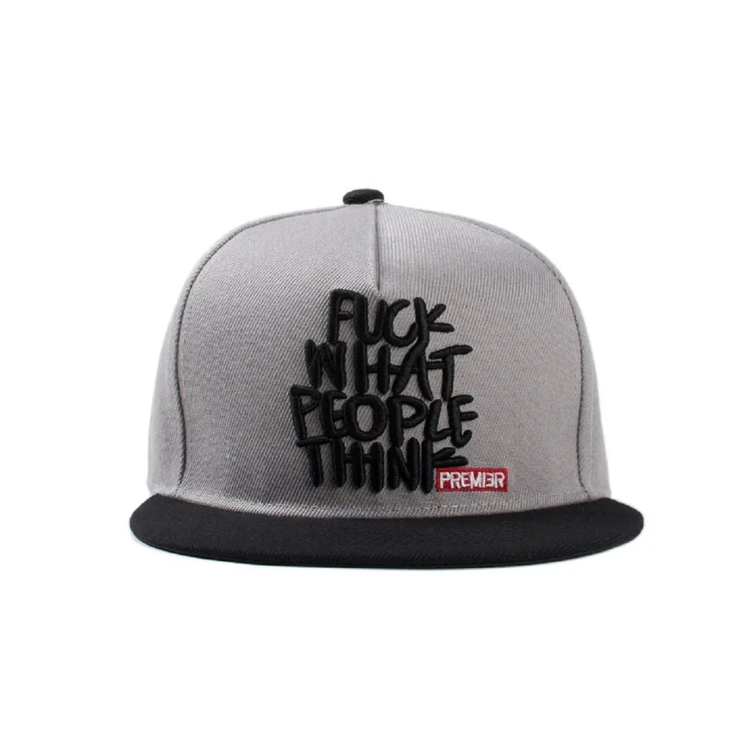 People Think Baseball Cap | Classic Adjustable Snapback Cap with Quote