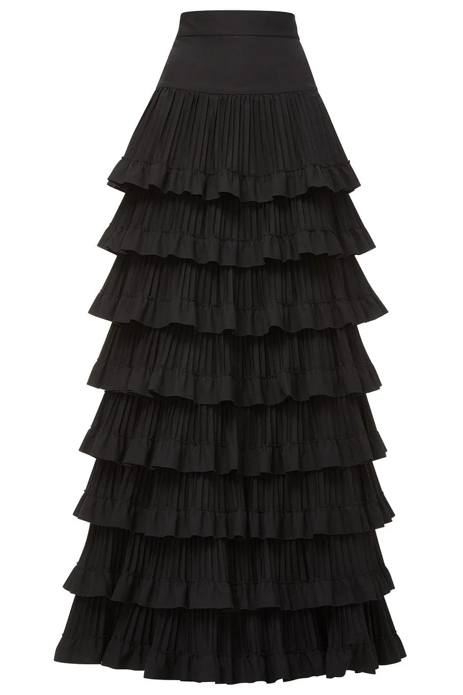 Pleated Ruffle A Line Skirt