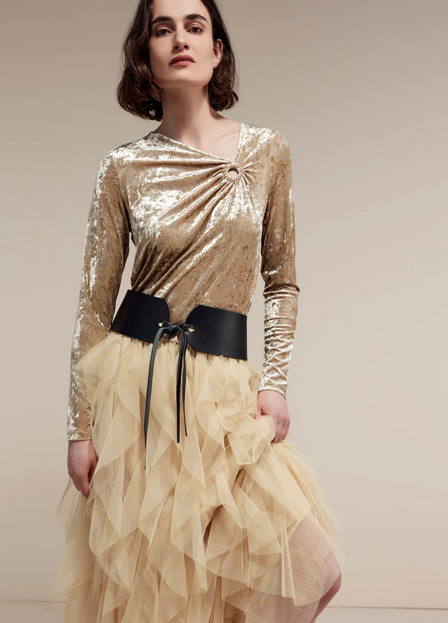 Pleated Tulle Skirt