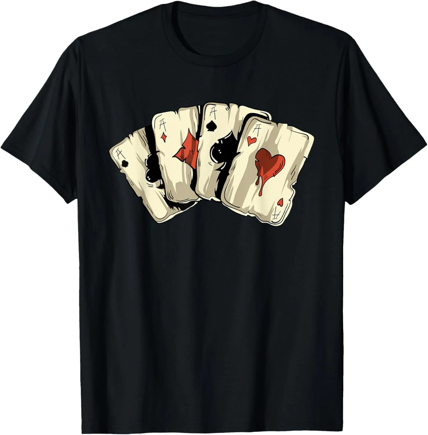 Poker Texas Hold'Em - Gambling Casino 4 Aces Poker T-Shirt