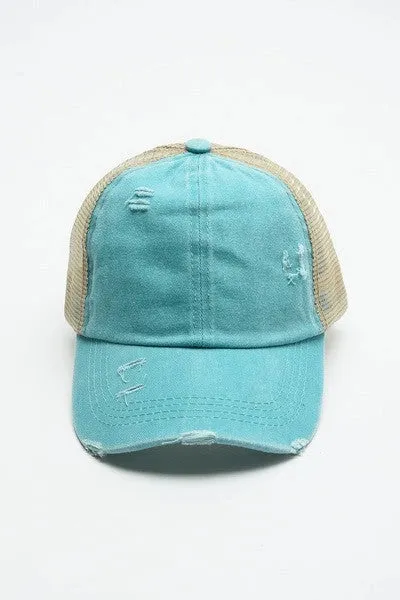 Premium Distressed Mesh Back Baseball Cap