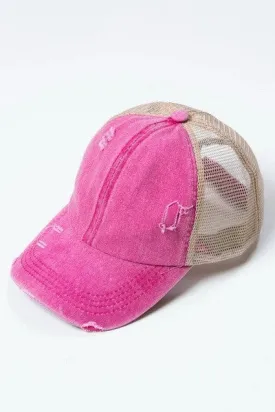 Premium Distressed Mesh Back Baseball Cap