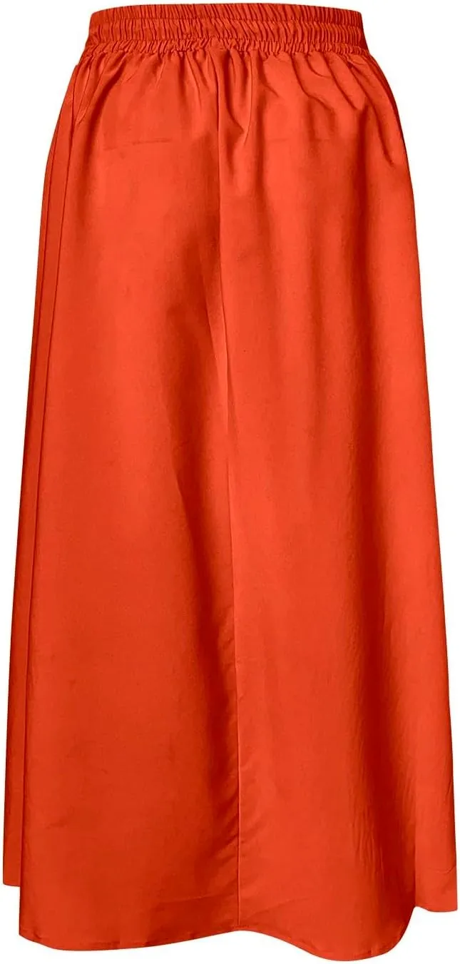 PTOLOCIF Maxi Skirts for Women High Waitsed Long Skirts Flowy Summer Skirt a Line Elastic Beach Party Dress Trendy Outfits