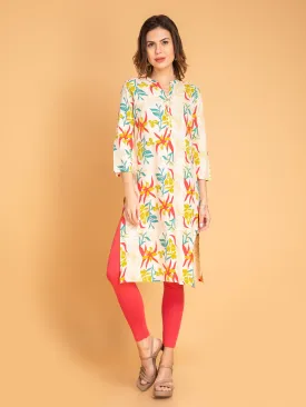 RAYON DAILY WEAR CONTEMPORARY PRINTED LONG KURTA