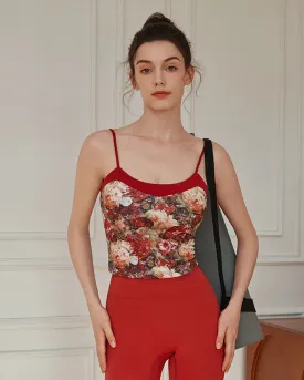 Red Floral Camis - Medium Support