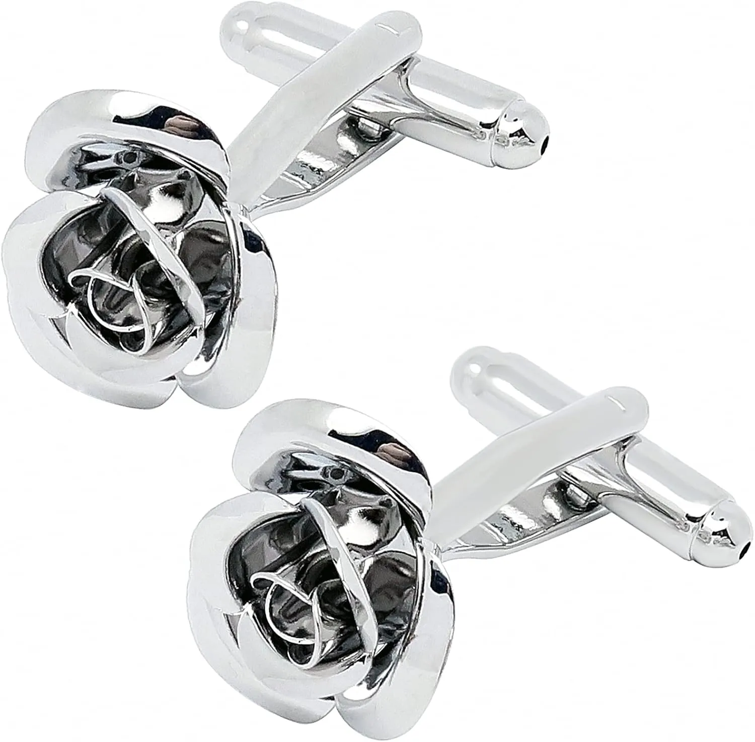 Rose Flower Women Lady Cufflinks With Gift Box French Shirt Unisex Cuff Link Tuxedo CuffLink Buttons for Business Wedding Birthday