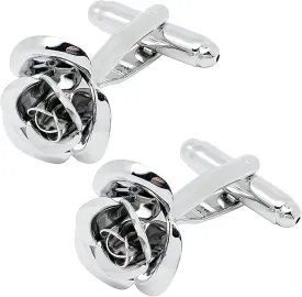 Rose Flower Women Lady Cufflinks With Gift Box French Shirt Unisex Cuff Link Tuxedo CuffLink Buttons for Business Wedding Birthday