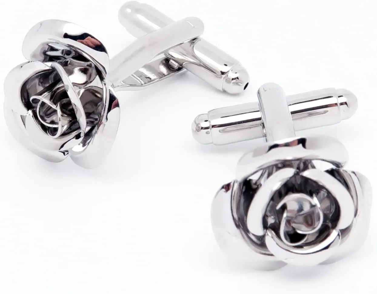 Rose Flower Women Lady Cufflinks With Gift Box French Shirt Unisex Cuff Link Tuxedo CuffLink Buttons for Business Wedding Birthday
