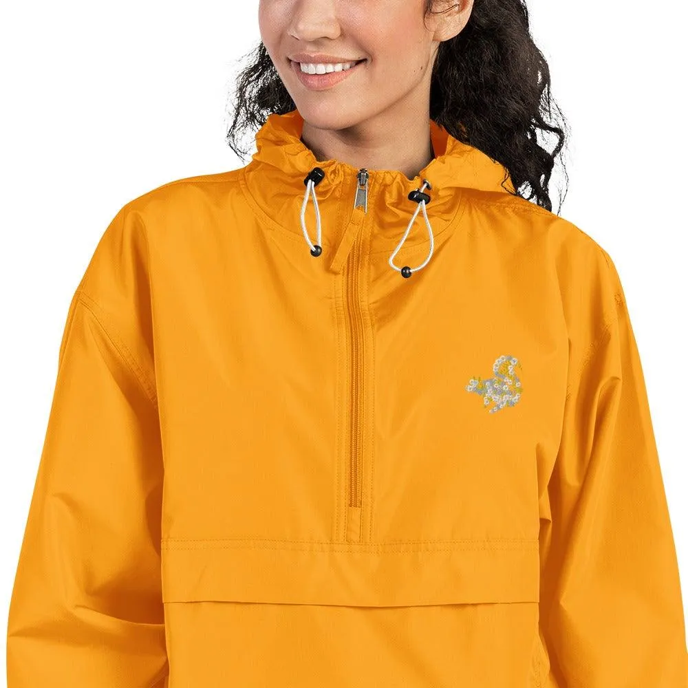 Squirrel Embroidered Champion Packable Jacket