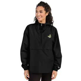 Squirrel Embroidered Champion Packable Jacket