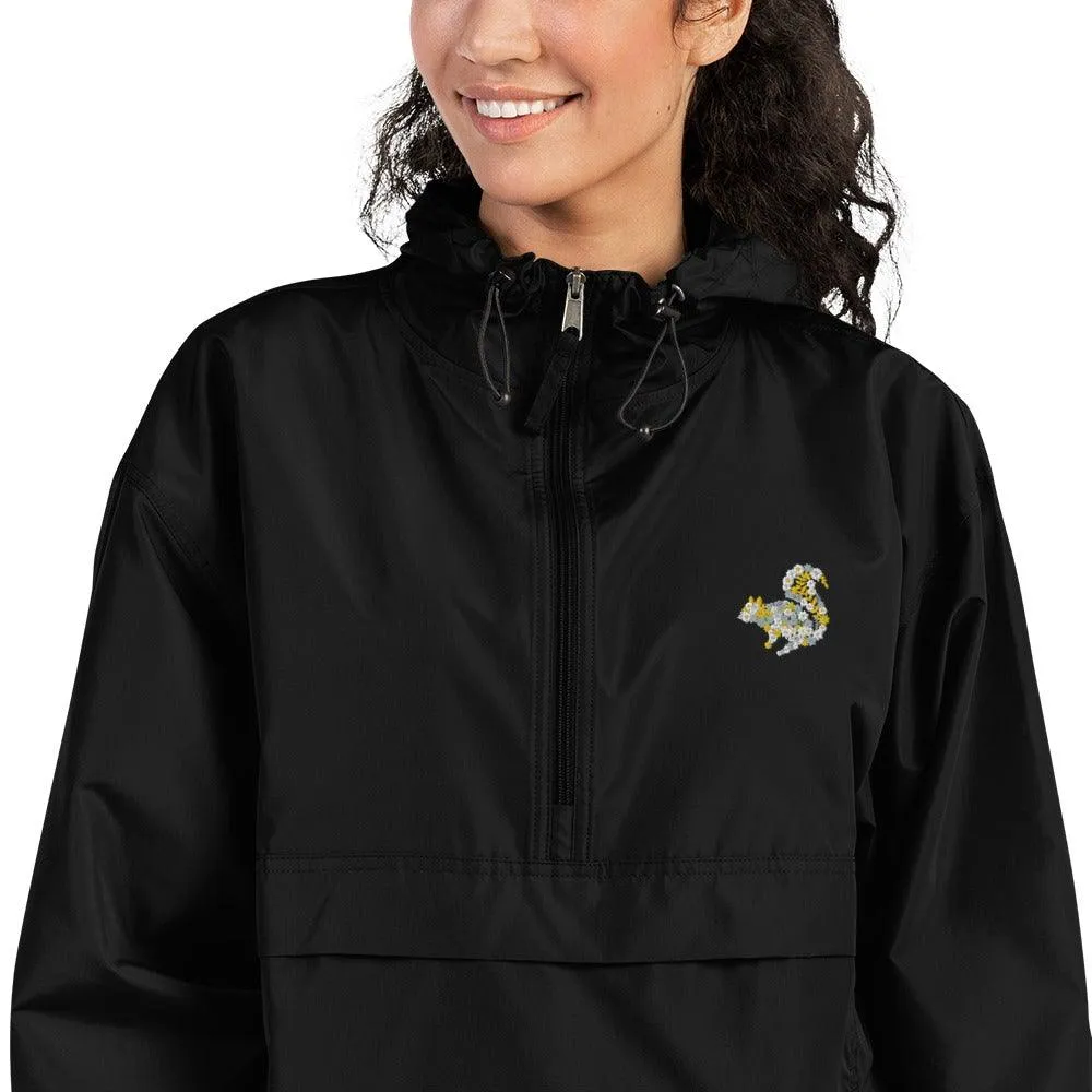 Squirrel Embroidered Champion Packable Jacket