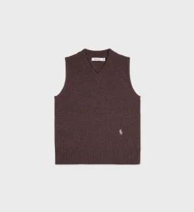 SRC V-Neck Cashmere Vest - Brown