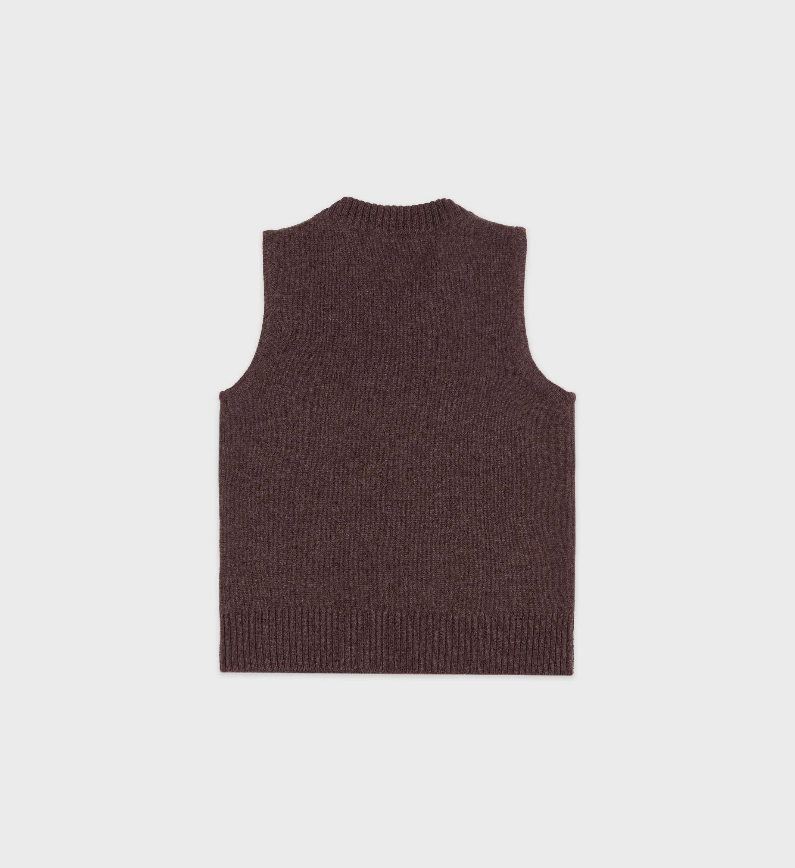 SRC V-Neck Cashmere Vest - Brown