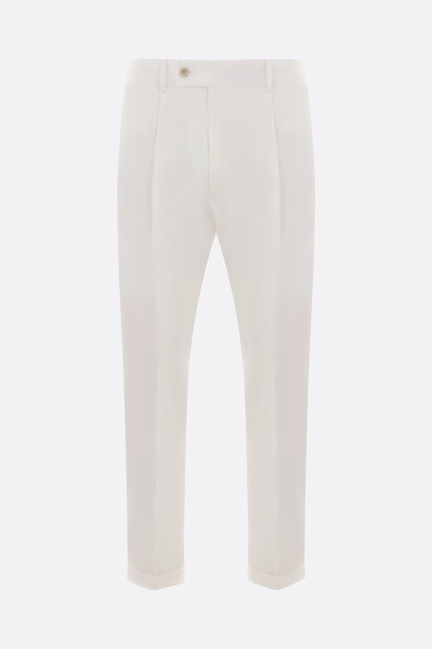 Stretch Darted Cotton Trousers
