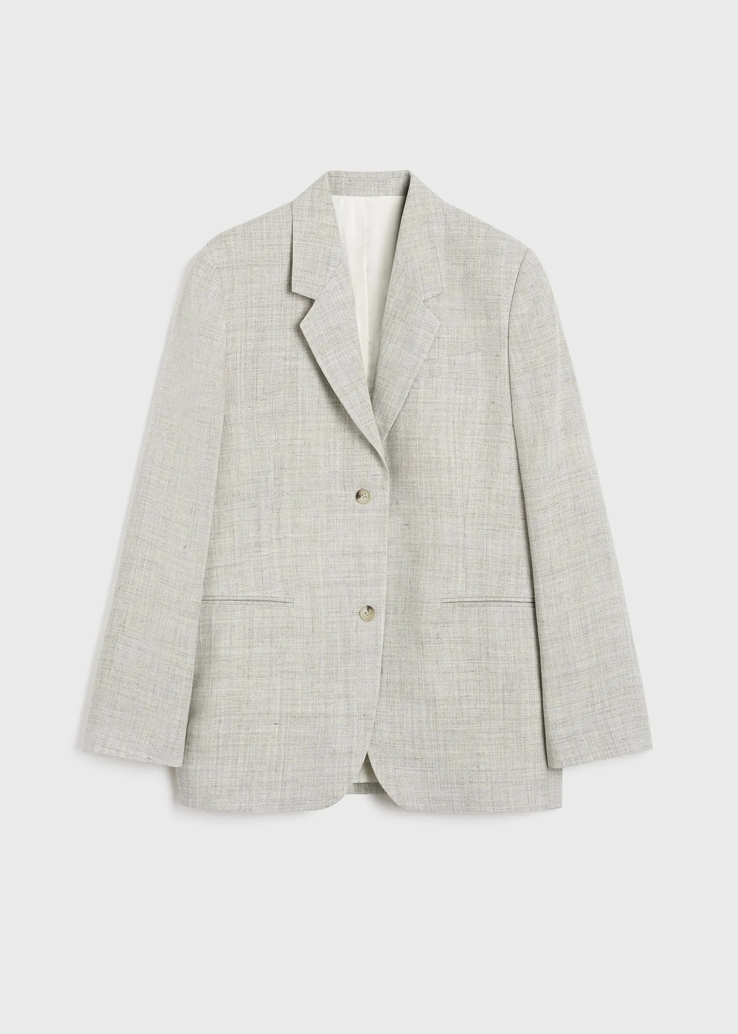 Tailored suit jacket oat melange