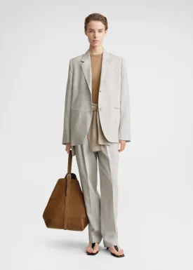 Tailored suit jacket oat melange