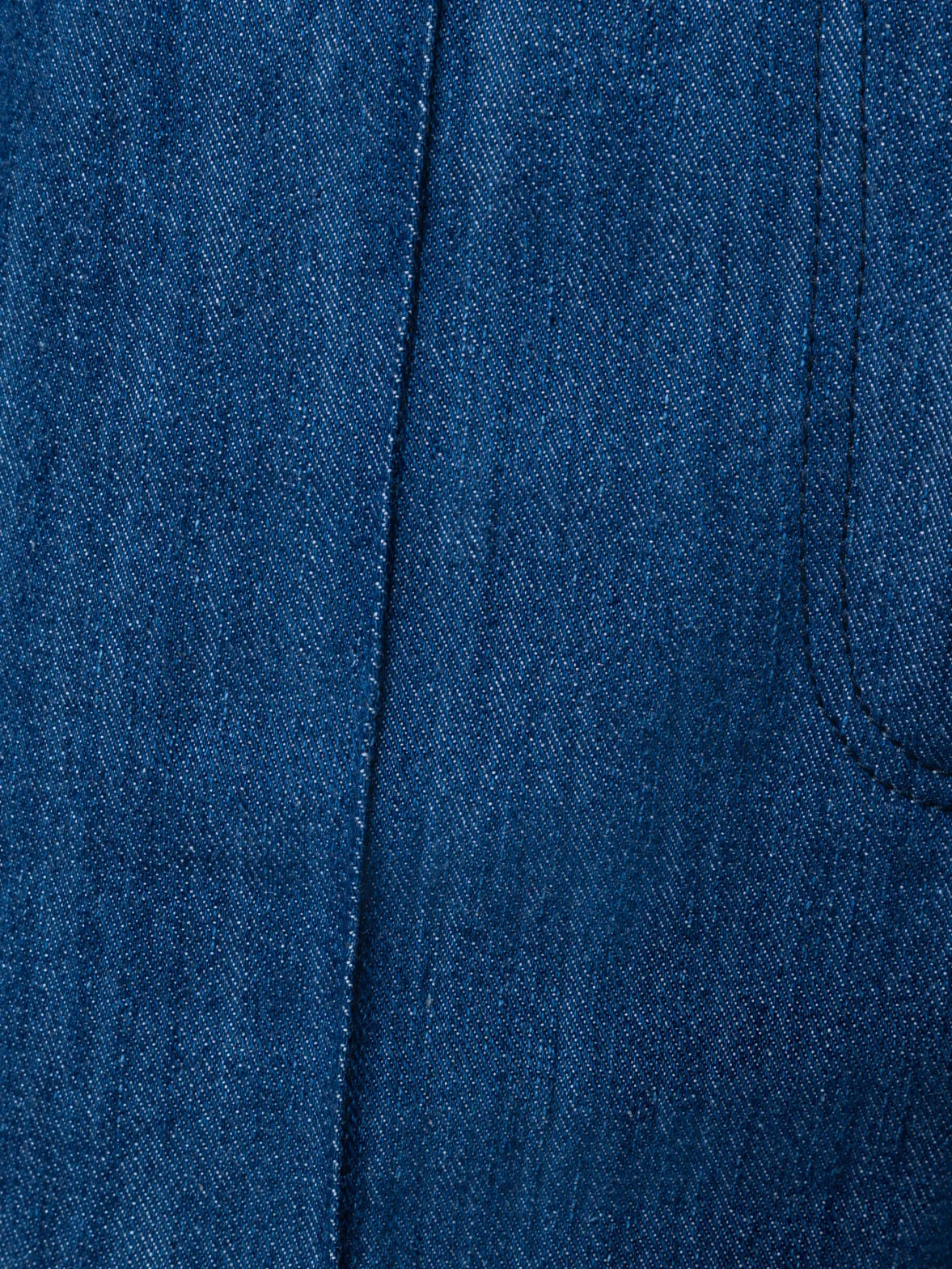 Tapered Cotton Denim Stretch Pants