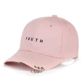 Unisex Letter Printed Solid Caps Men Women Ring Hip Hop Cotton baseball cap Snapback Hat