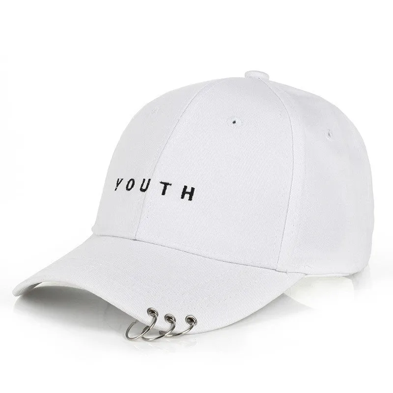 Unisex Letter Printed Solid Caps Men Women Ring Hip Hop Cotton baseball cap Snapback Hat