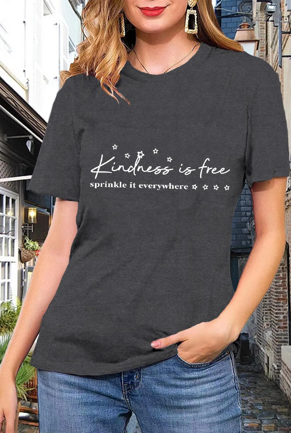 Women Be Kind Shirts Kindness is Free T-Shirts Inspirational Teacher Tee Tops