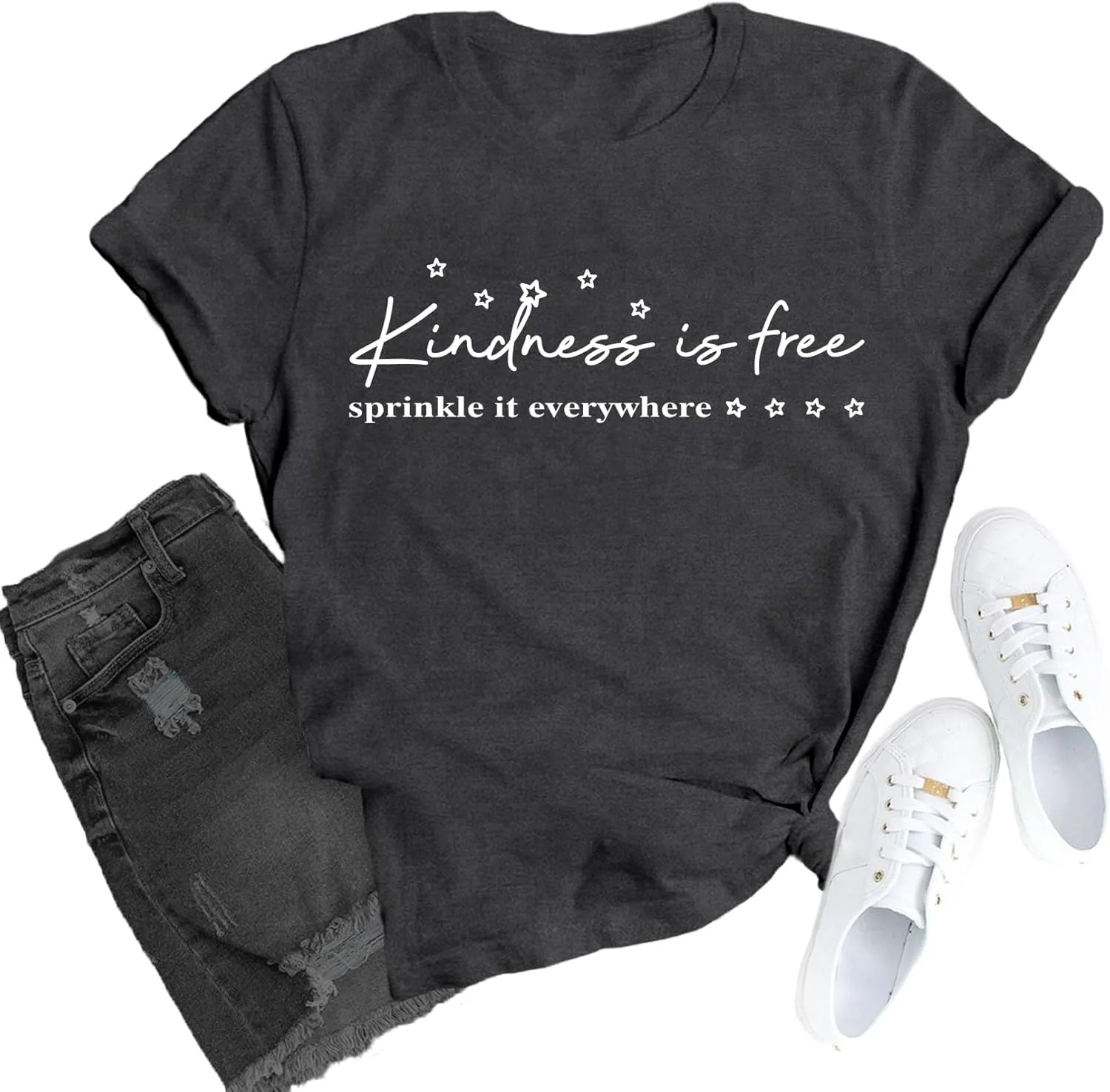 Women Be Kind Shirts Kindness is Free T-Shirts Inspirational Teacher Tee Tops