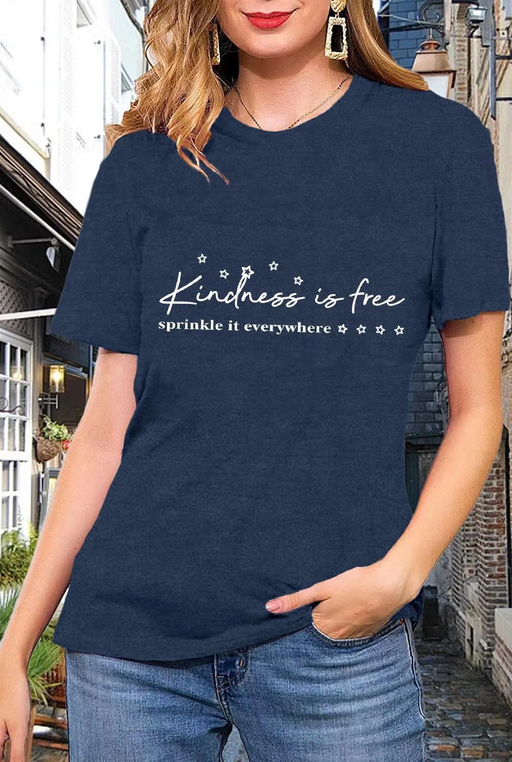 Women Be Kind Shirts Kindness is Free T-Shirts Inspirational Teacher Tee Tops
